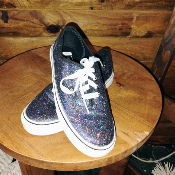 Vans Off the Wall Holographic Metallic Glitter Shimmer Sneakers Unisex Size 3.0 - Picture 1 of 10